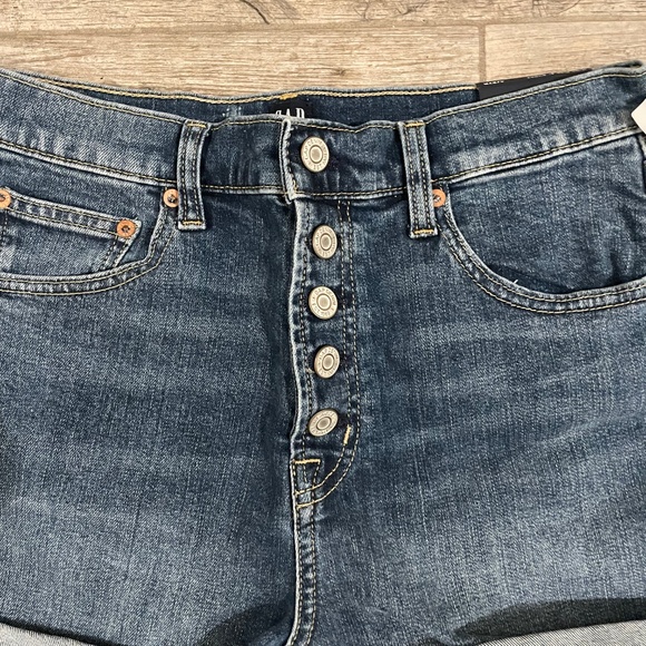 ❤️ GAP HIGH RISE 4” DENIM JEAN SHORTS SIZE 27 NEW - Picture 3 of 8